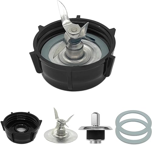 Para Oster Blender Piezas de Repuesto Blender Cuchilla de Trituradora de Hielo con Tapa Base Tarro Acoplamiento Perno Eslingor Pin y 2 Junta de