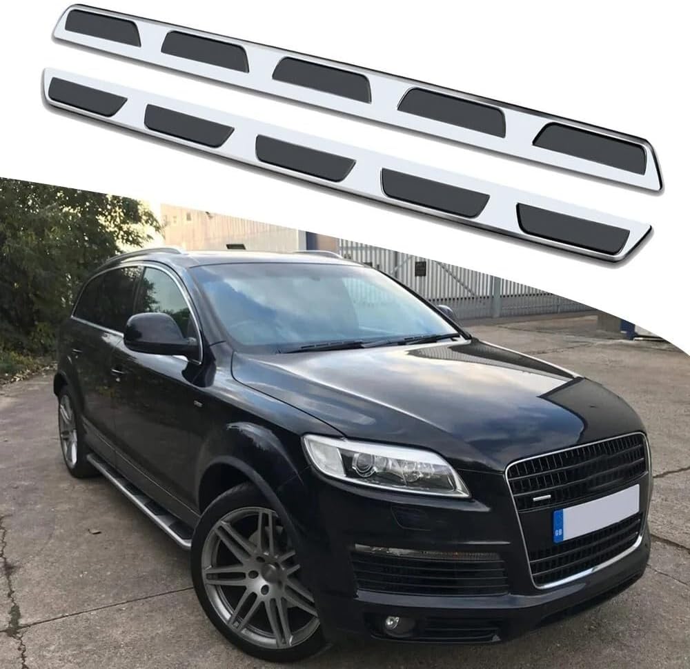 2PCS Side Steps Nerf Bars Running Boards Fits for Audi Q7 2006-2015 Aluminum