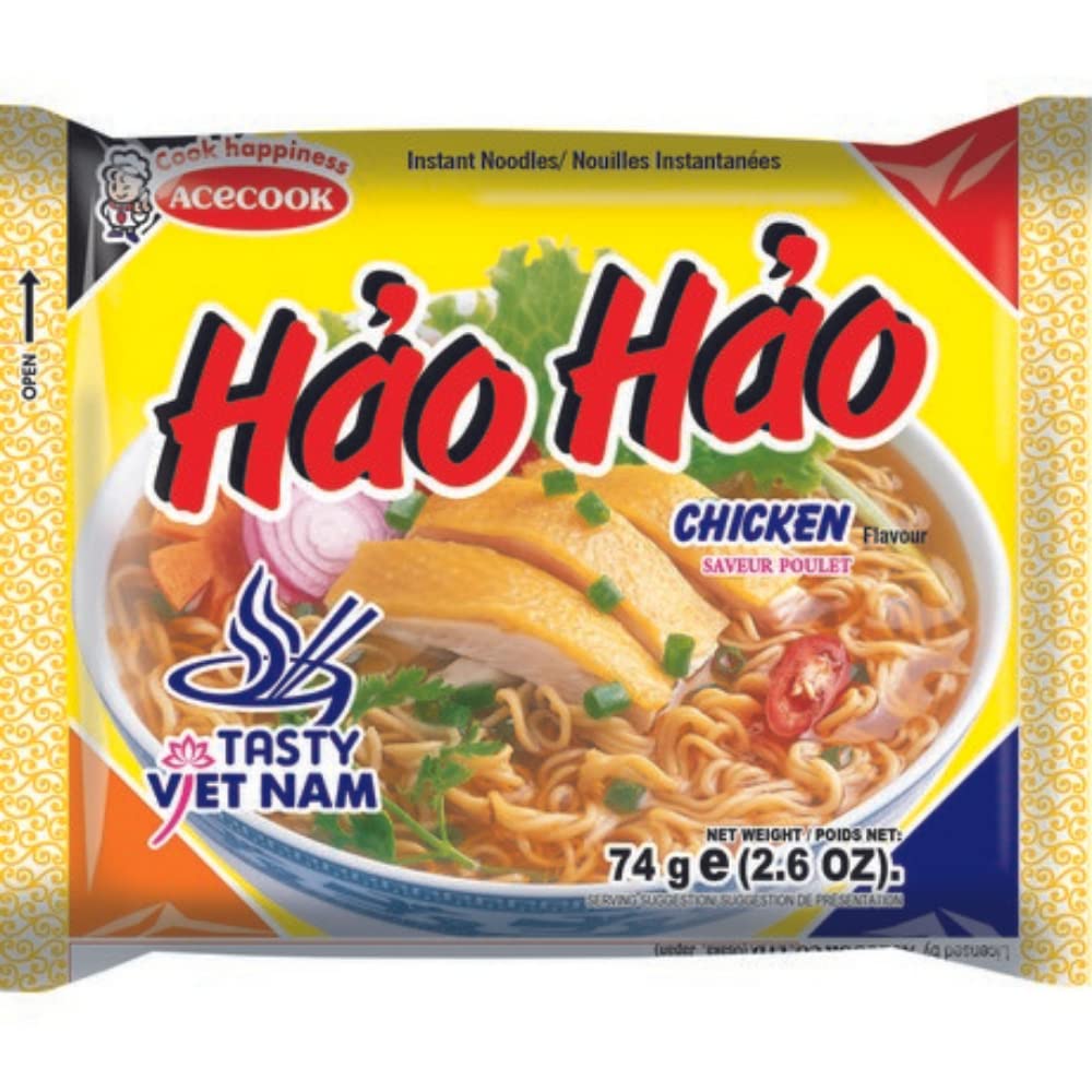 エースコック - Acecook Noodles di pollo istantanee HH pacco da 30 x 74 gr