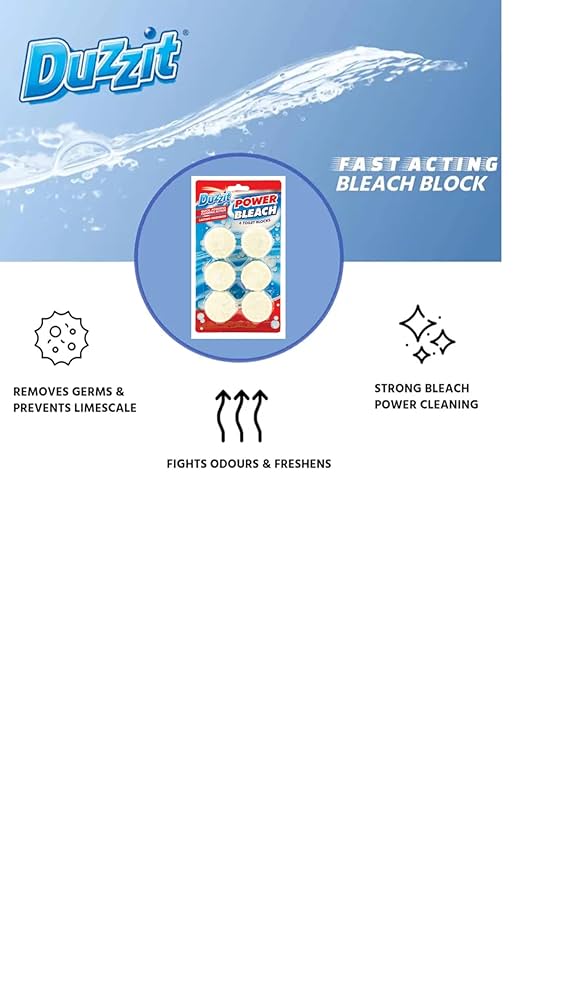 6 sztuk blok toaletowy Duzzit Power Bleach : Amazon.pl