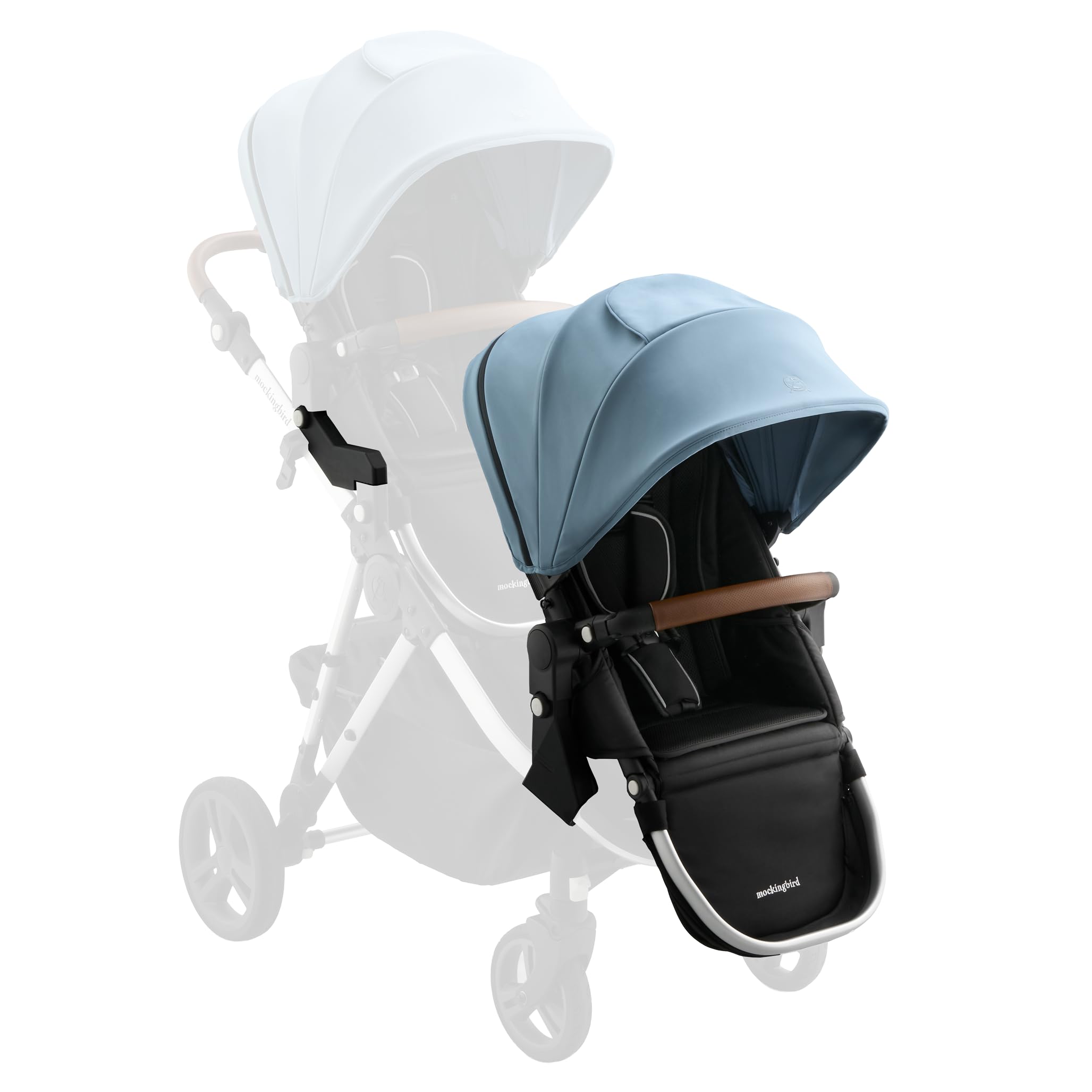 Mockingbird 2nd Seat Kit 3.0 for Single-to-Double Stroller, Stone Blue
