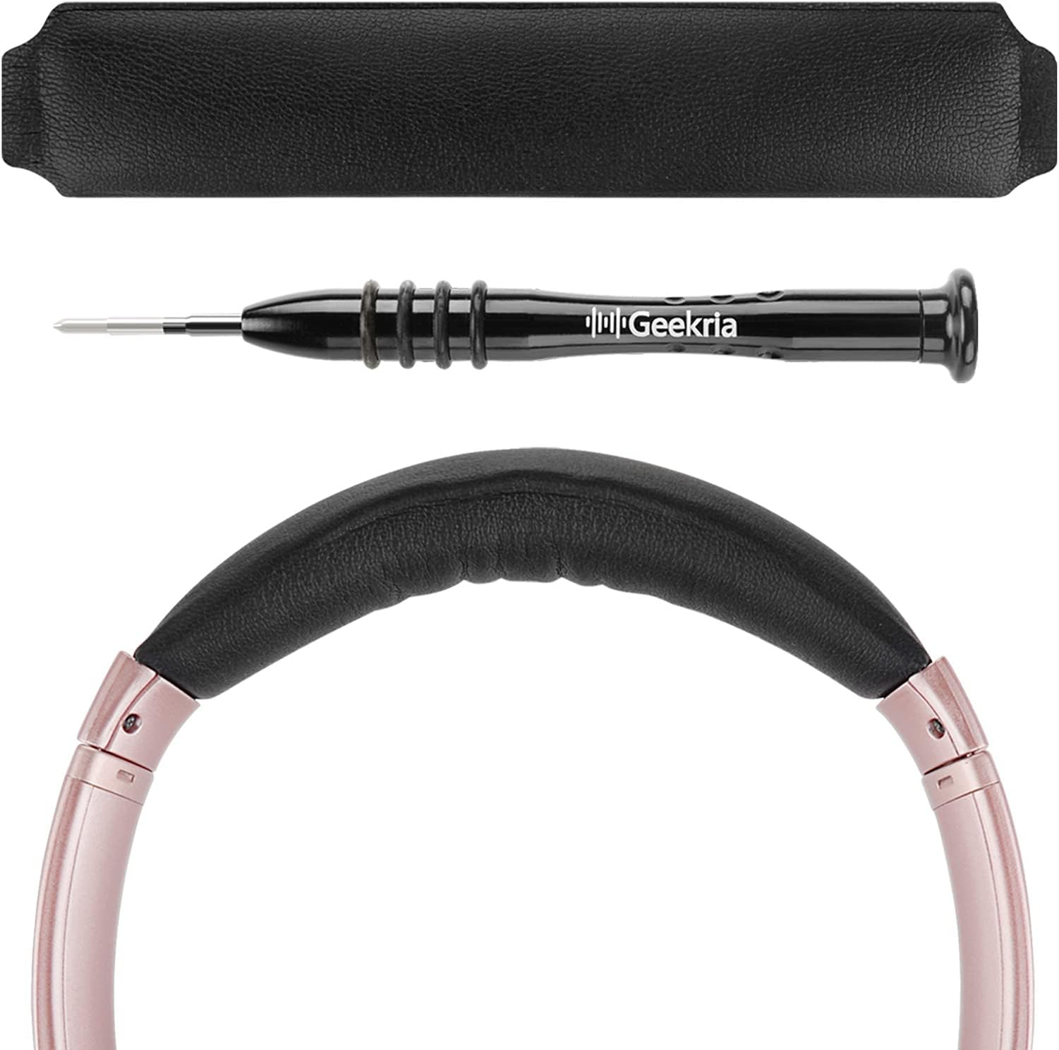 SOULWIT Vervangende Hoofdband Pad Kit voor Bose QuietComfort 15(QC15)/QuietComfort 2(QC 2) Headband Koptelefoons, Eenvoudige Doe-het-zelf Installatie - Koffie
