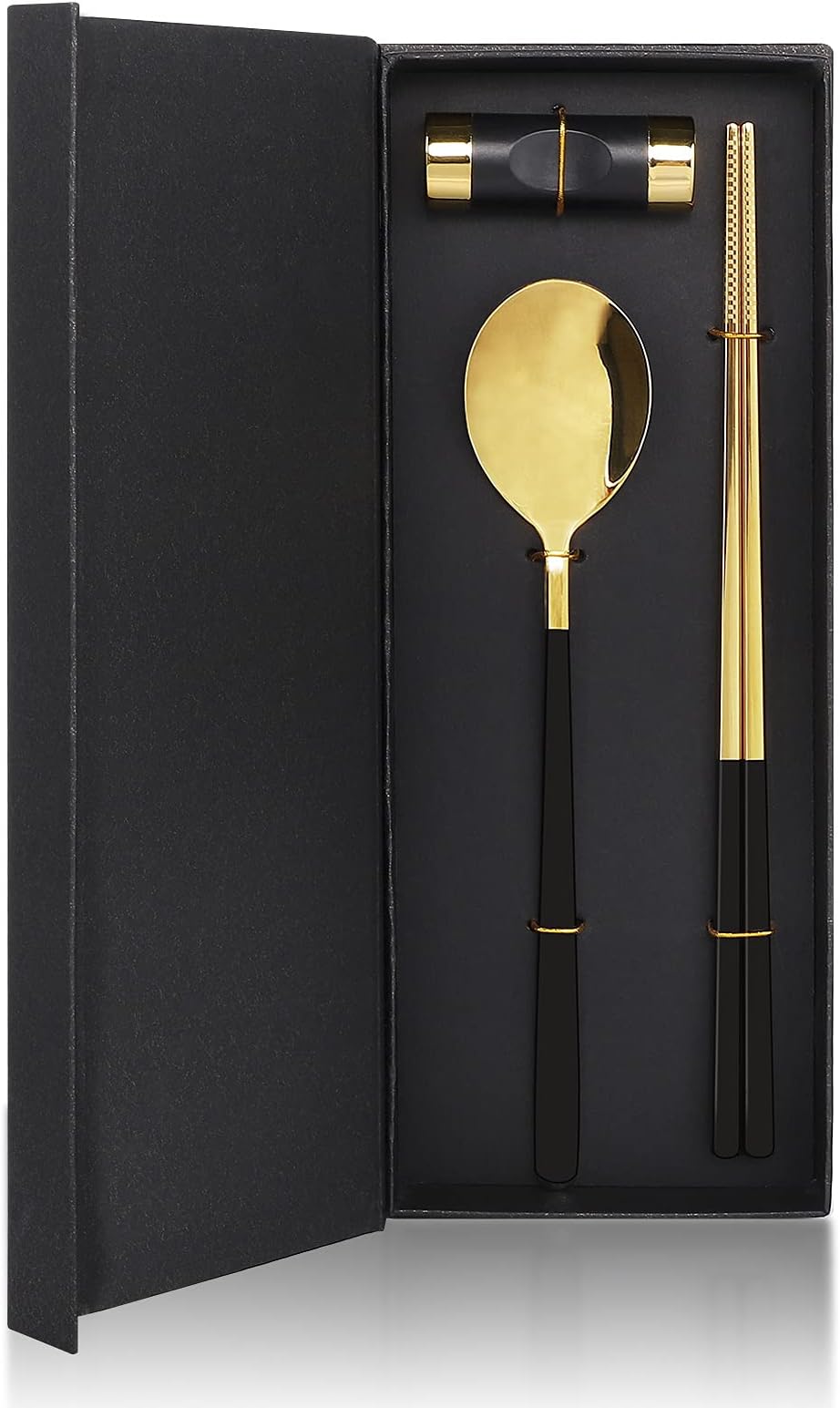 Studio Nova Stainless Steel Spoon and Chopstick Set, 3 Piece, Black Home & Kitchen