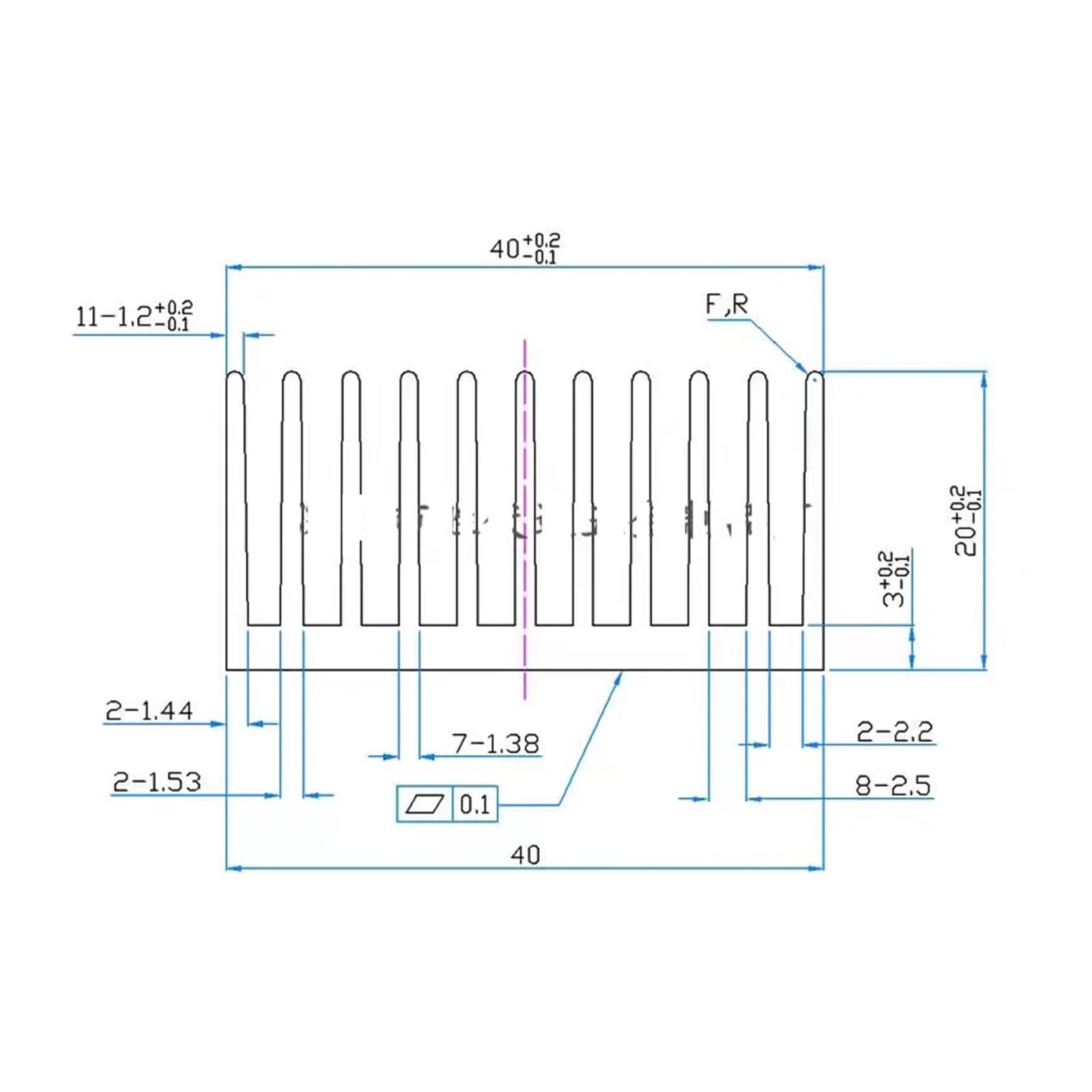 Dissipatore di calore in lega di alluminio 1PC 120 * 40 * 20MM Pannello dissipatore di calore CPU amplificatore di potenza Routing elettronico Radiatore di raffreddamento