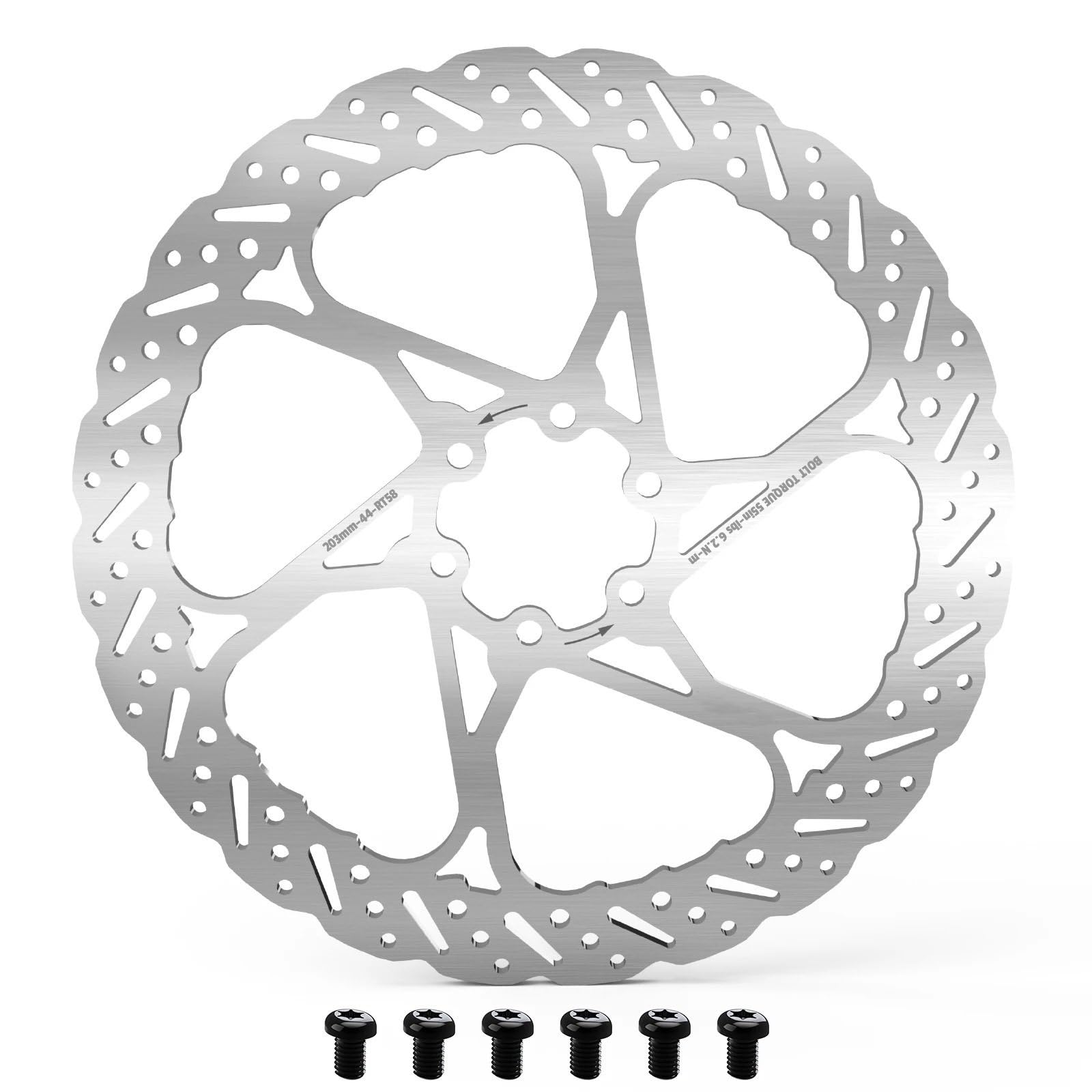 HAYSXVR Bike Brake Drum Fit For SHIMANO Hydraulic Brake Rotor 140MM 160MM 180MM 203MM Bicycle Brake Discs Bike Disc Brake Rotor Bicycles Rear Brake Drum(1PC 203MM)