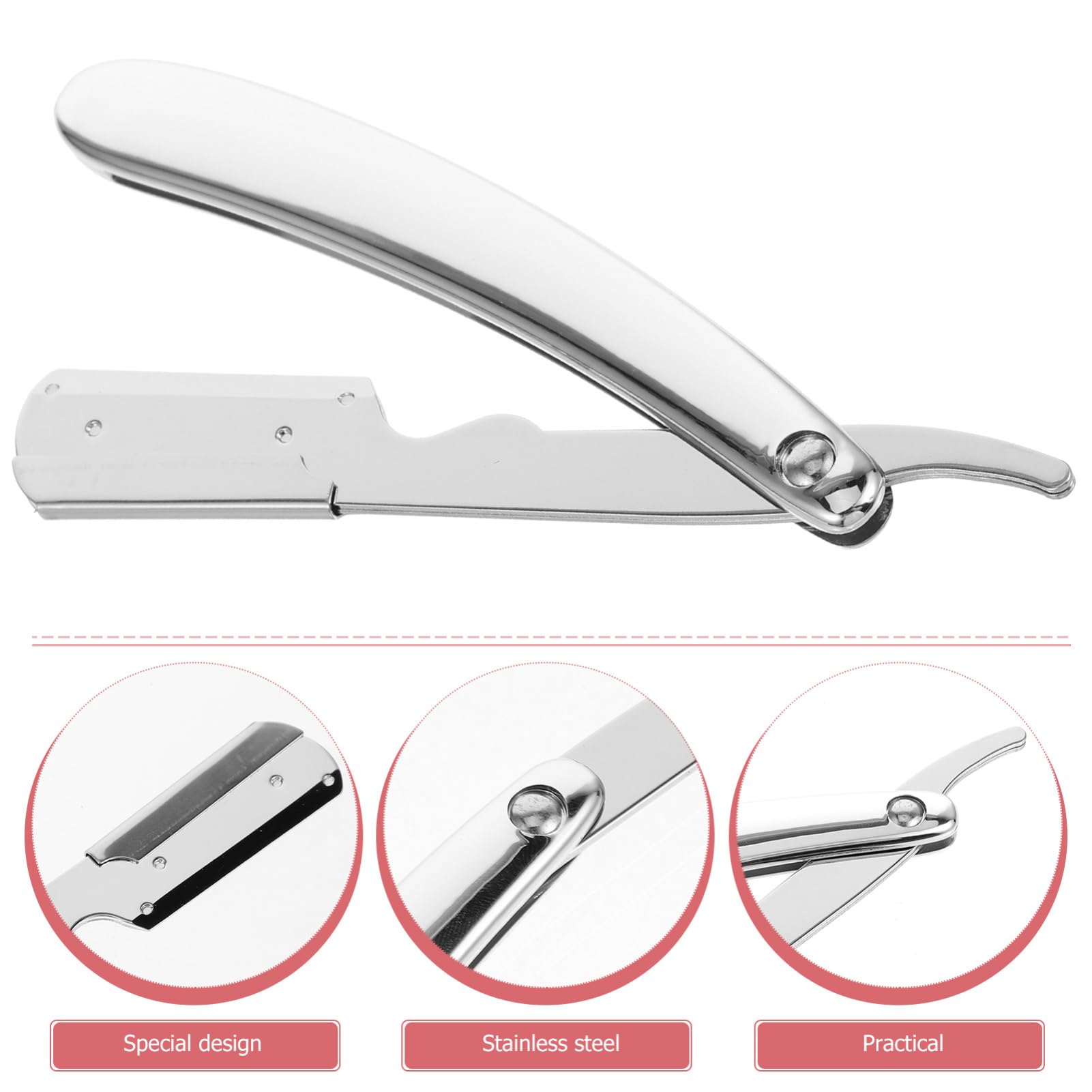 5St Klingen Friseurklinge Haarschneider für Männer kahl Clipper Trimmer Rasierzubehör friseur rasierer halter Männer Rasiermesser Versorgung Rasierhalter für Herren Überzug Beavorty