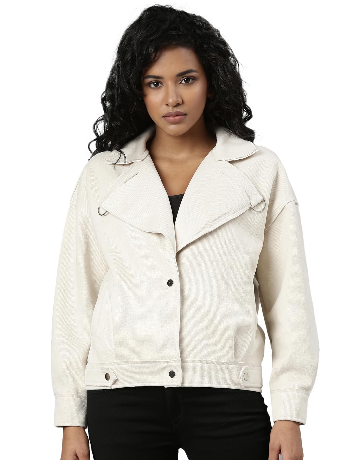 showoffff Women Solid Front-Open Jacket | Lapel Collar Full Sleeves Suede Jacket's for Womens | Regular Fit Regular Length Jackets for Women's-picture-18