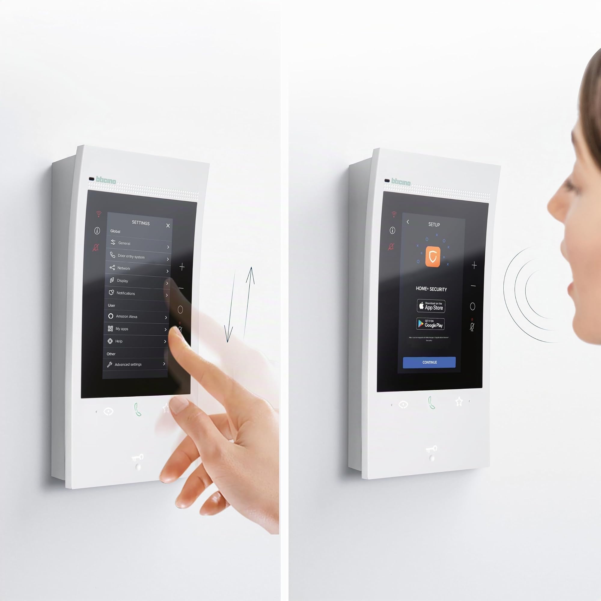 Bticino Interphone vidéo Interne connecté et Lieu extérieur, kit Classe 300EOS avec Netatmo, Installation Facile, Compatible avec Alexa