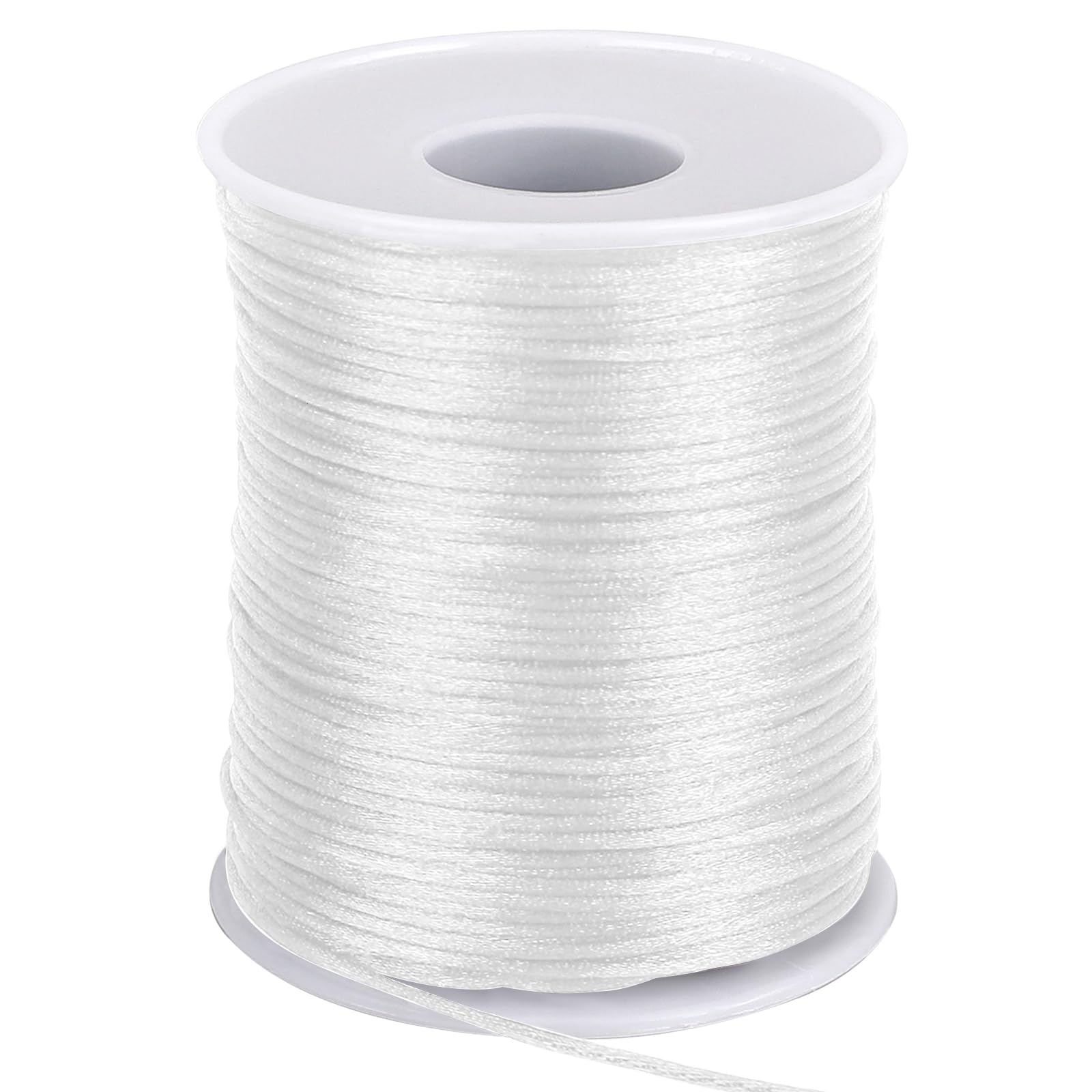 Cordon en nylon blanc ciré 1mm pour macramé tressé et fabrication de bijoux