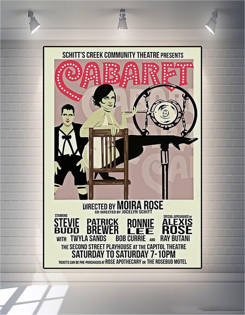 Schitt’S Creek Community Threatre Presents Cabaret Vintage Style Wall Hangings Decor Poster For Home Cafe Bar Garage Metal Sign 8X12 Inches