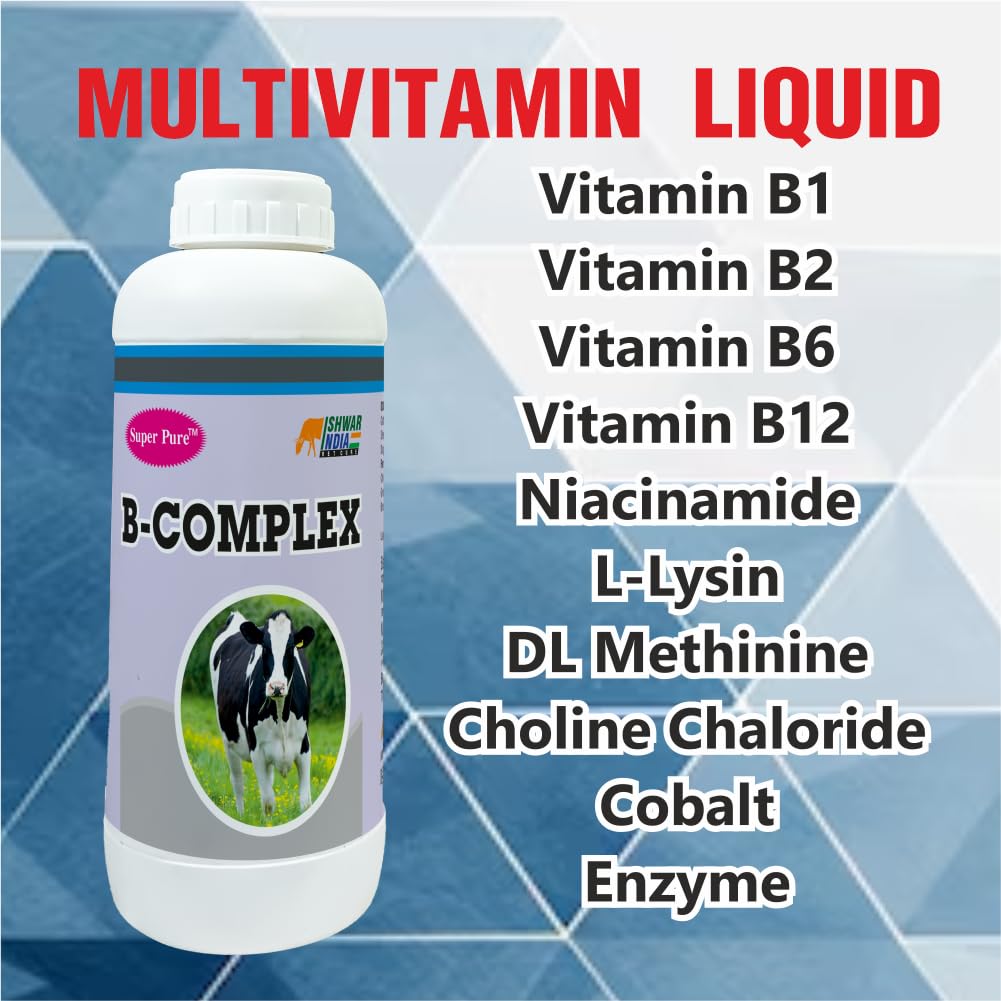 Super Pure B-Complex Vitamin B 1Ltr Dojar Bottle | Livestock