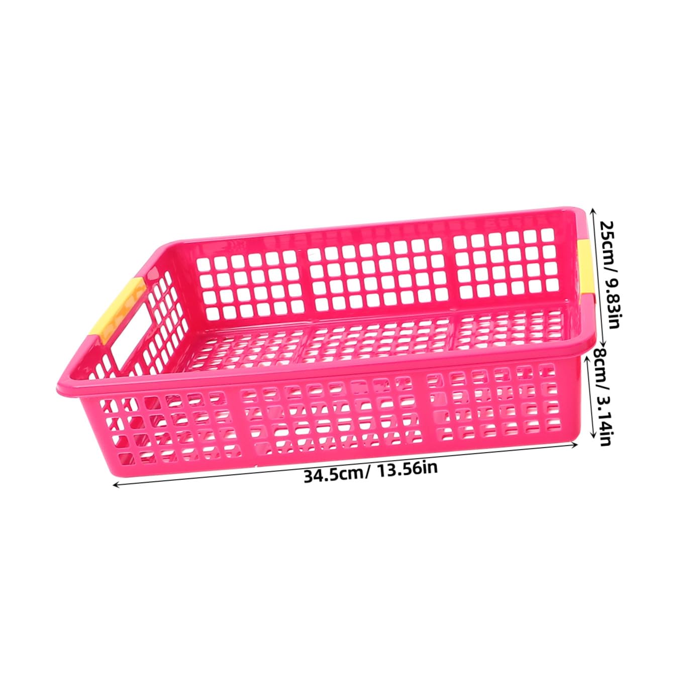 Cabilock 6piezas Cestas De Plástico Aula Bandejas De Almacenamiento Coloridas Para Papeles Lápices Crayones y Juguetes Para Entregar Trabajos El Aula