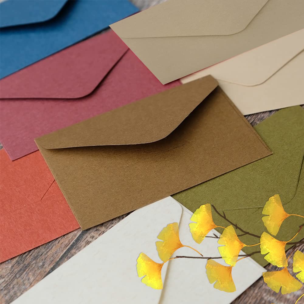 UMCHU Small Envelope, Mini Kraft Paper Envelopes, Classic Envelopes, for Greeting Cards Invitations (Grass Green, 10.5 x 7 cm) - Image 3