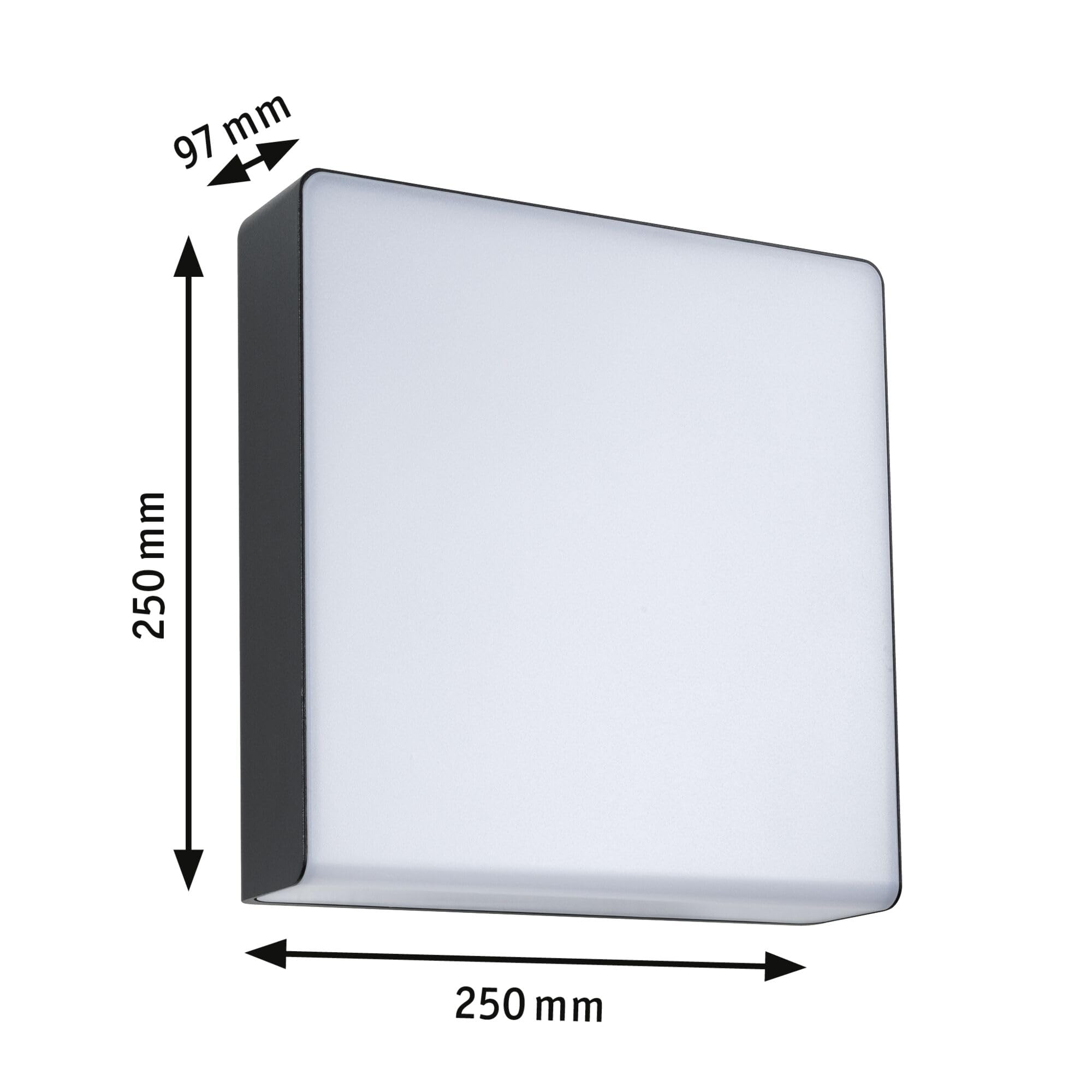 Paulmann 94842 LED oprawa na ścianę zewnętrzną Smart Home Zigbee Azalena czujnik ruchu IP44 250x97mm Tunable Warm 8,5W 700lm antracyt, oprawa zewn.