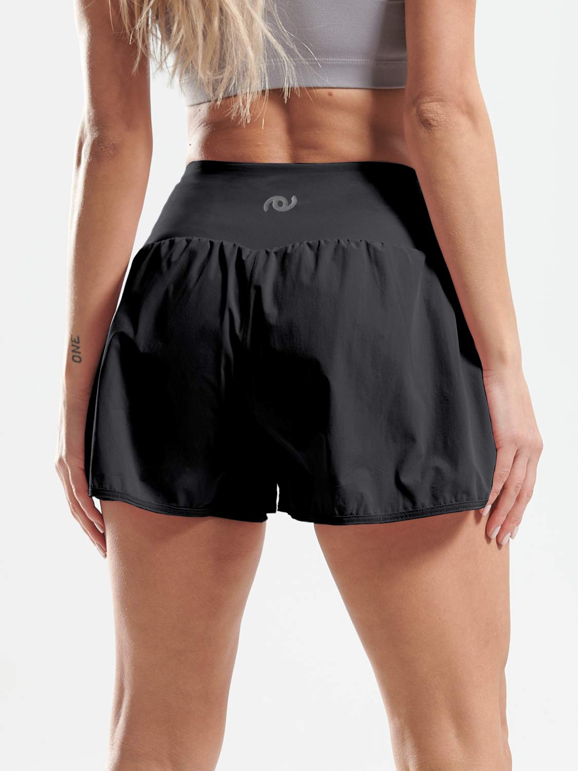 CADMUS 2 in 1 Women's Workout Shorts Athletic Gym Running Shorts for Women Phone Pockets,Black, X-Large