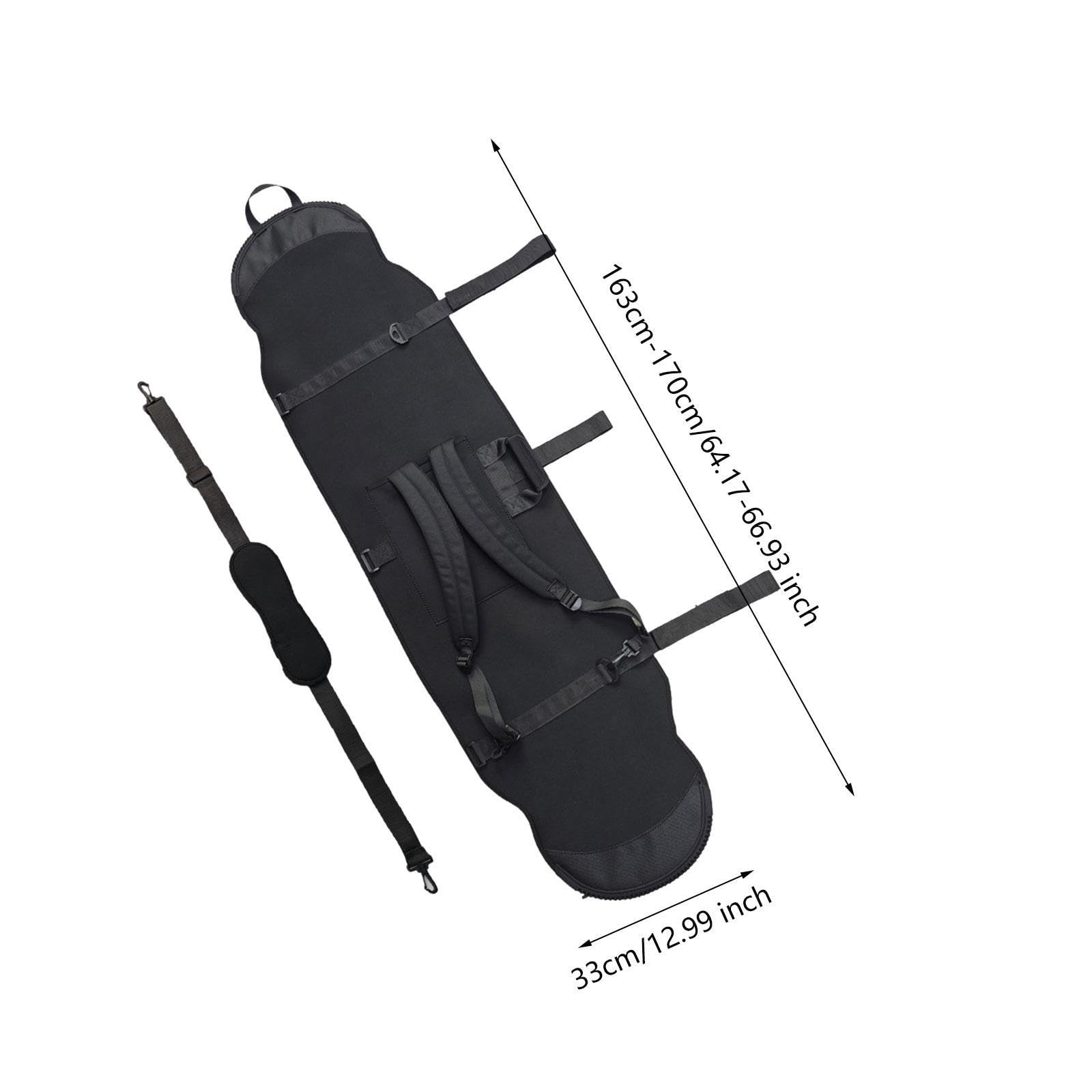 Menolana Snowboard Carry Case for Travel with Neoprene Protection and Shoulder Straps, 165