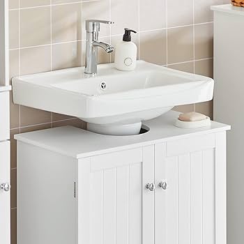 洗面台下収納キャビネット 幅60×奥行30×高さ62cm Amazon.co.jp: SoBuy 洗面台 洗面化粧台 洗面台下収納 幅60*奥行