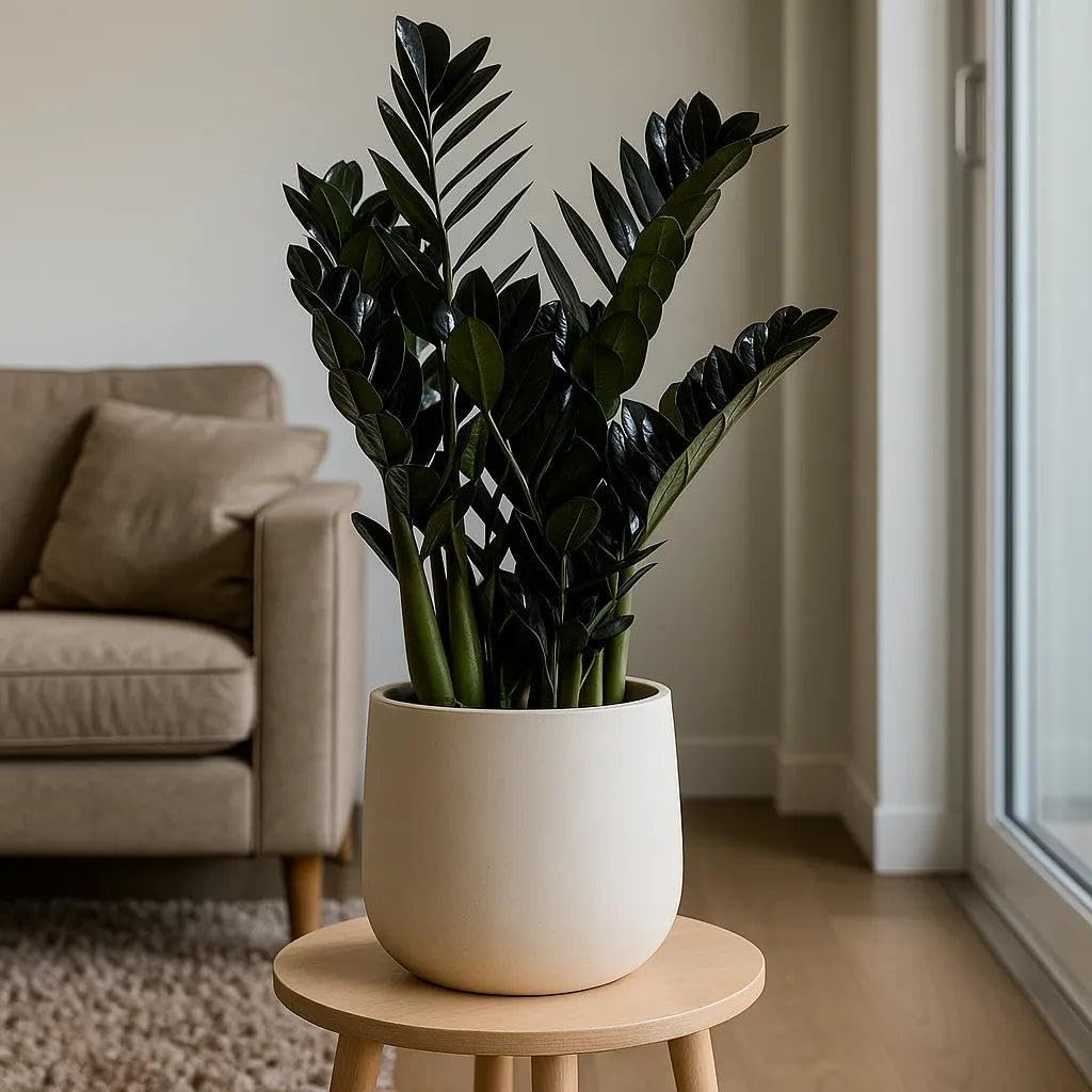 Black Raven ZZ Live Plant, Zamioculcas zamiifolia 'Raven', Dark Glossy Leaves, Low Maintenance, Air Purifying, Pack of 1-image-48