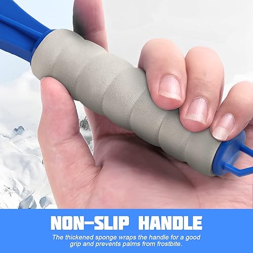 Miniatura 5 de 2 raspadores de pala de nieve para automóvil herramientas de limpieza de heladas de hielo eliminación automática de nieve con mango de espuma