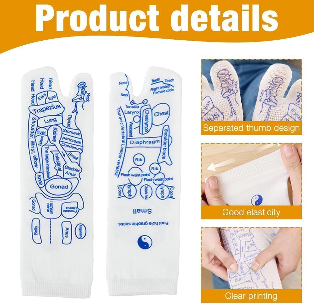 BHARAT EXPORTS Acupressure Socks Set, Reflexology Massage Socks with Tools, Foot Pain Relief Remedy 1