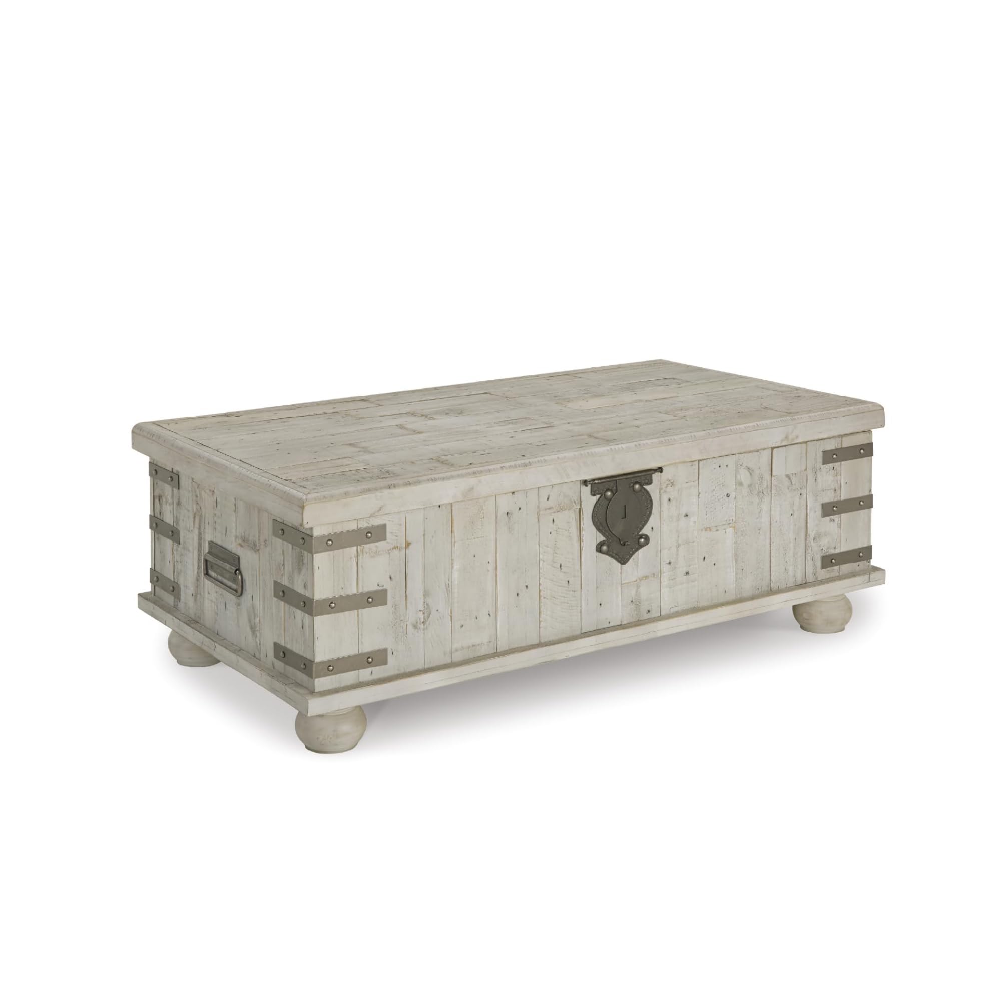 Signature Design by Ashley Carynhurst Lift Top Rustic Farmhouse Cocktail Table, Antique Off White