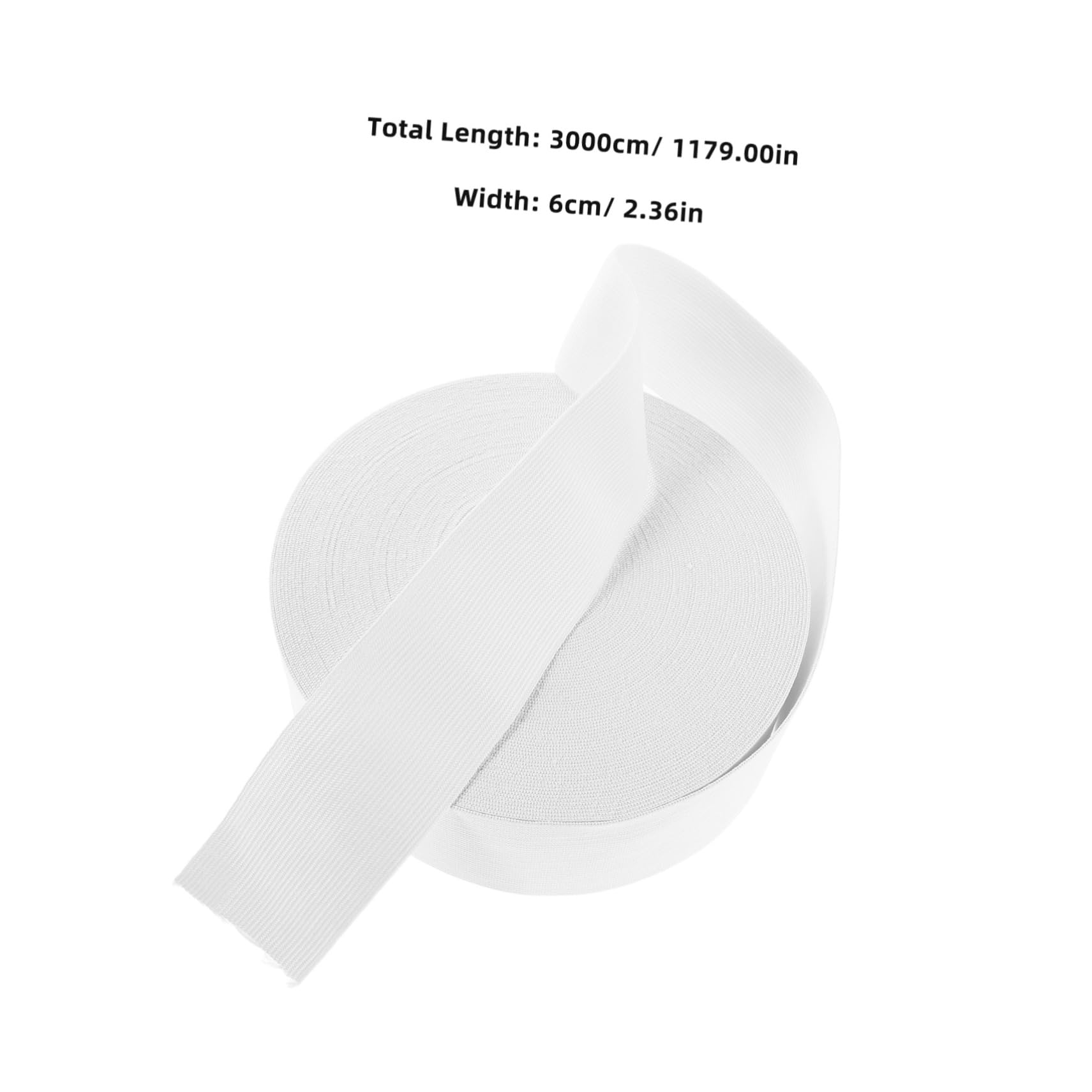 Operitacx Banda Elástica Lisa de 6 Cm de Poliéster para Coser Textura Lisa y Grosor Alto, Adecuada para Proyectos de Bricolaje y Cinturillas Cómodas y Ajustables