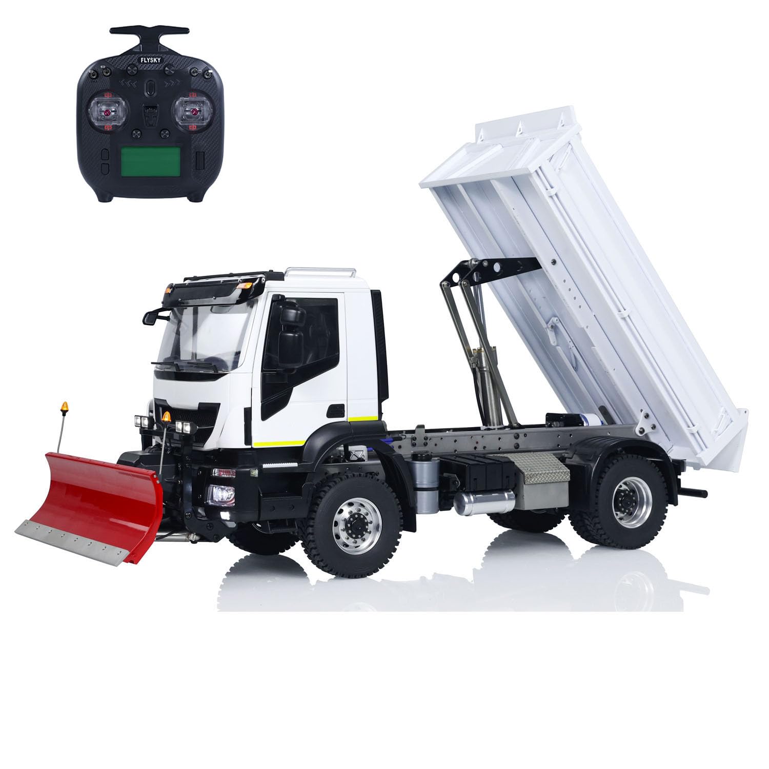 TOUCAN RC HOBBY 4x4 Metal 1 14 RC Hydraulic Dumper Truck Snow Plow Remote Control Tipper Cars for