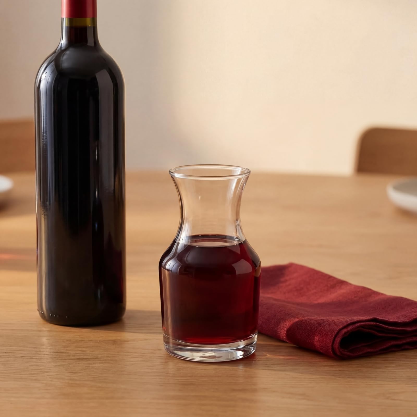 Lot de 12 carafes à vin en verre de 177 ml - Mini carafes individuelles pour vin, dégustation, champagne, jus, bars, restaurants