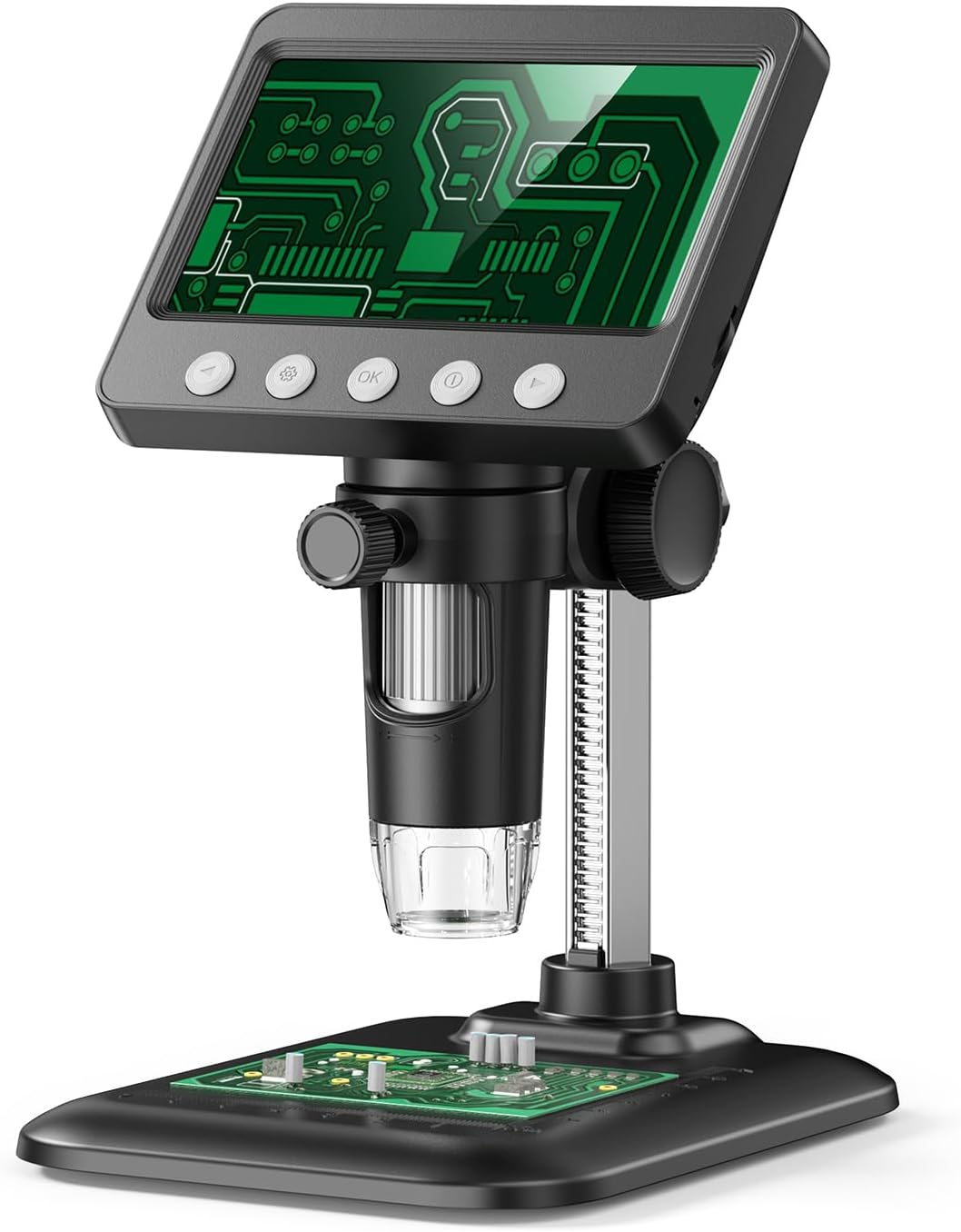 4.3 インチデジタル顕微鏡 1000X 2MP コイン拡大鏡 8 LED ビデオ電子はんだ付け用電話修理デジタルフィールド作業用