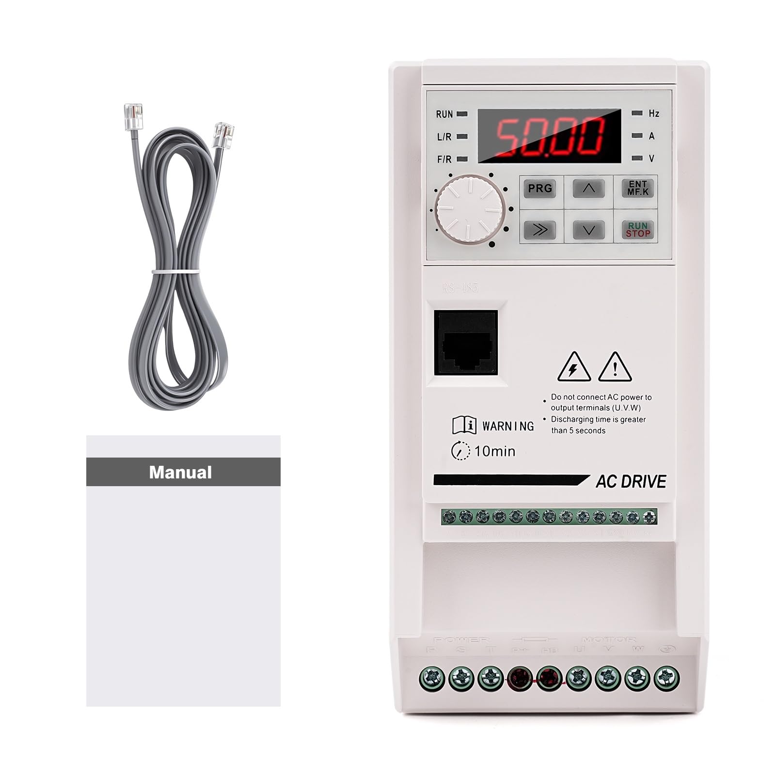 Inverter per Motori Trifase 380V 4KW Azionamento a Frequenza Variabile VFD 380V Ingresso trifase Uscita trifase Convertitore di Frequenza VFD Regolatore di velocità del Motore (Size : 4kW)