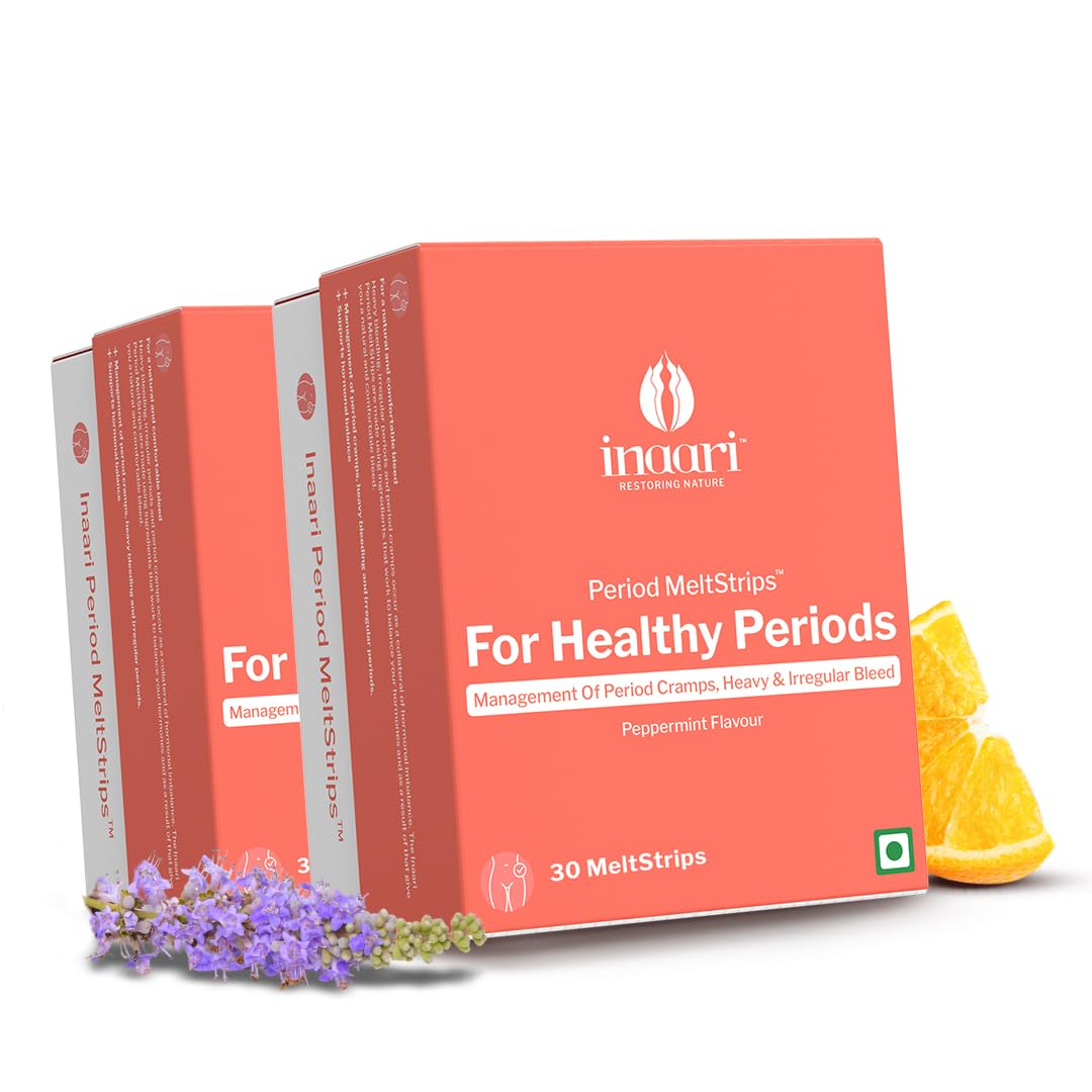 Inaari Period Oral Strips To Manage Irregular Periods | Heavy Period Flow | Menstrual Cramps | Supports Hormonal Balance & Regulates Period Cycle | Free Travel Pouch | (Pack of 2) (B0CG14TM92) Amazon Price History, Amazon Price Tracker
