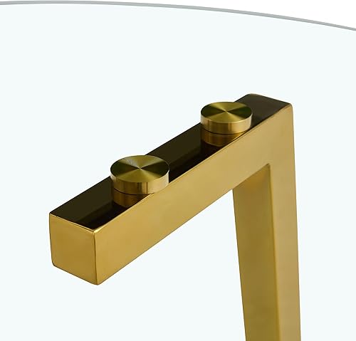 Miniatura 7 de SLEERWAY Juego de mesa de comedor redonda de vidrio para 4, juego de mesa de comedor circular moderno de 42 pulgadas, mesa de cocina pequeña de 5