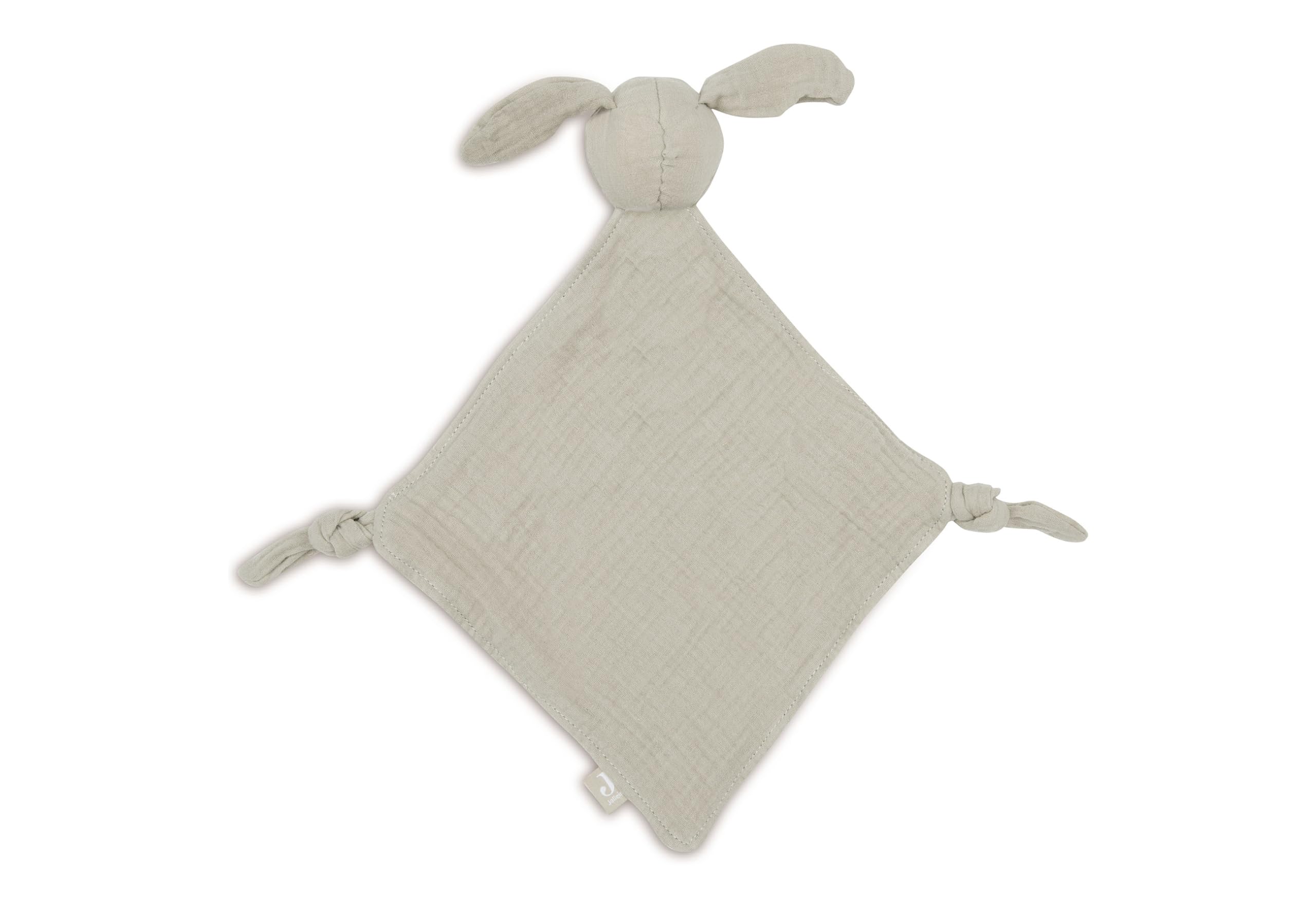 Jollein Chusta do przytulania dla niemowląt – Bunny Ears, oliwkowa zieleń – 100% bawełna – chusta do wąchania – certyfikat Öko-Tex – oliwkowa zieleń