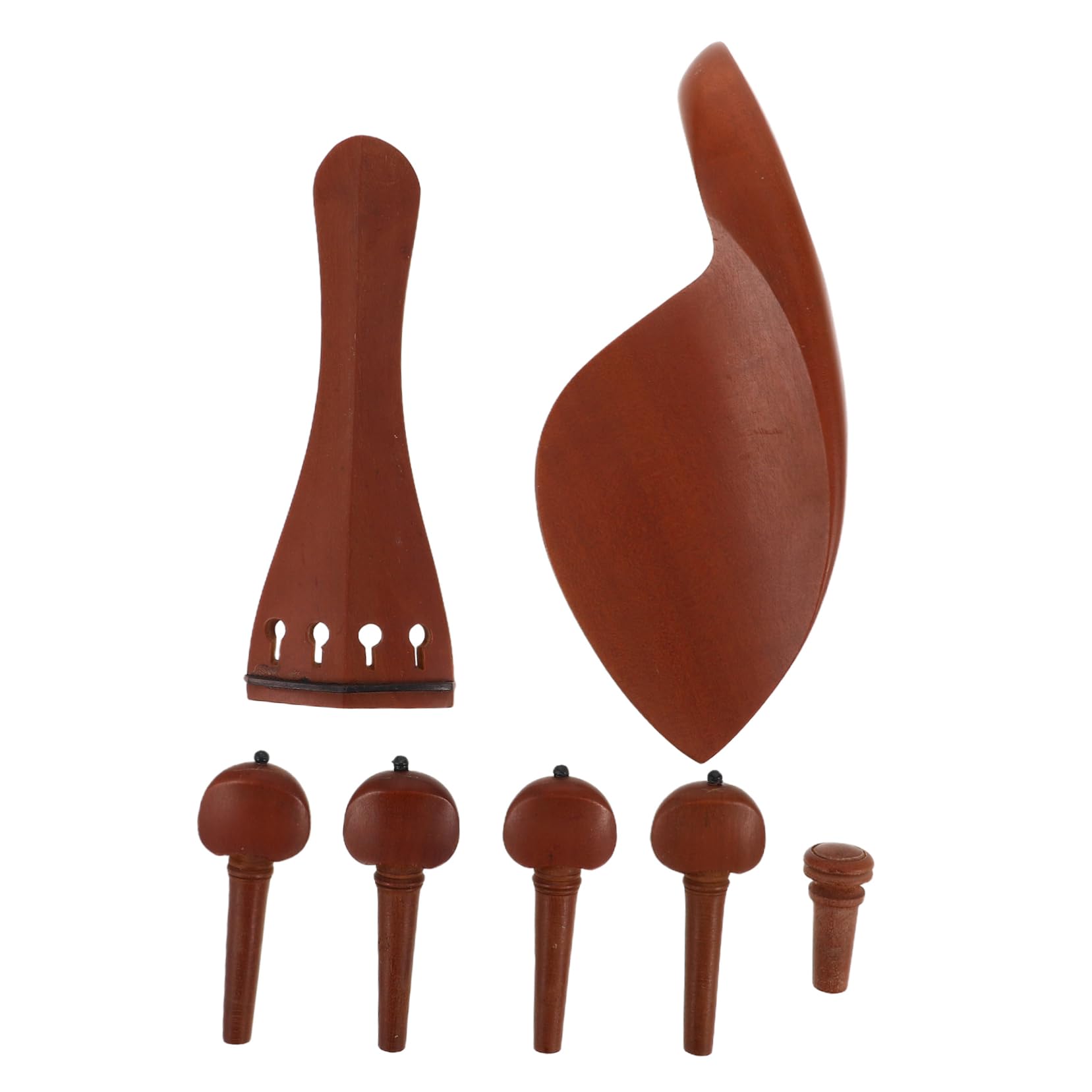 SUPVOX Violin Repair Set Wooden Chin Rest Tuning Pegs Tailpiece Endpin for Violin Comfort Precision
