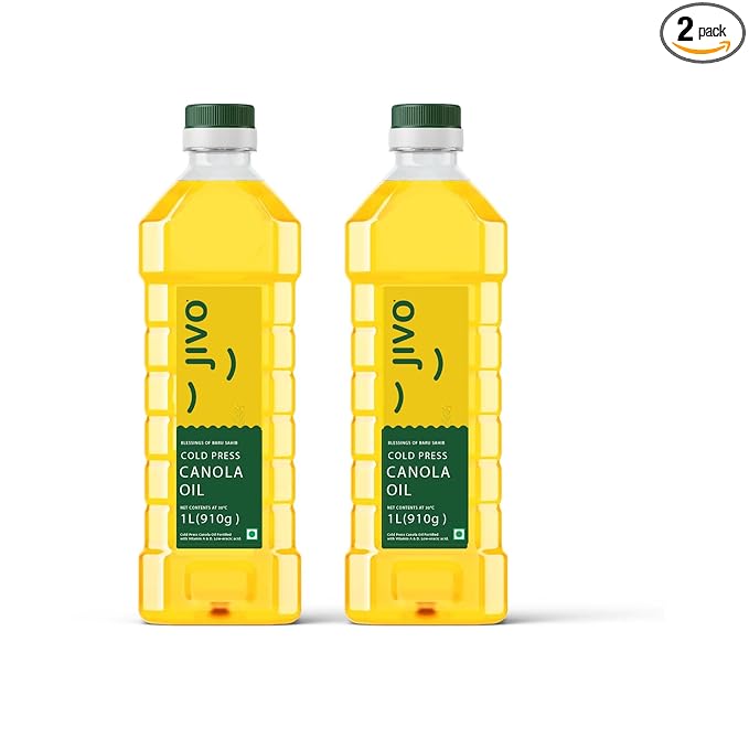 Jivo Canola Cold Press Edible Oil Pack of 2, 1 Litre each at Rs. 499