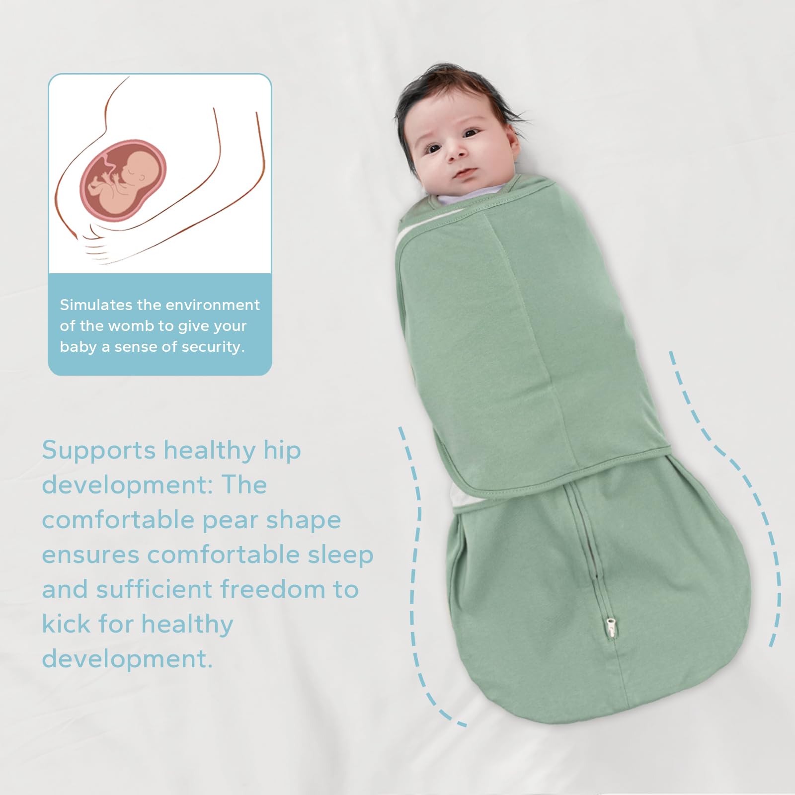 Sacchi Nanna Estivo 1 Tog Primavera Swaddle Neonato 0-12 Mesi Sacco a Pelo in 100% Cotone