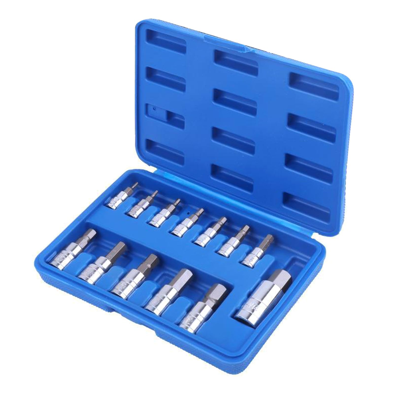 Tsophreniq 13Pcs Allen Head Hexagon Socket Set Bit Kits Bit, Metric 2-14Mm Spanner