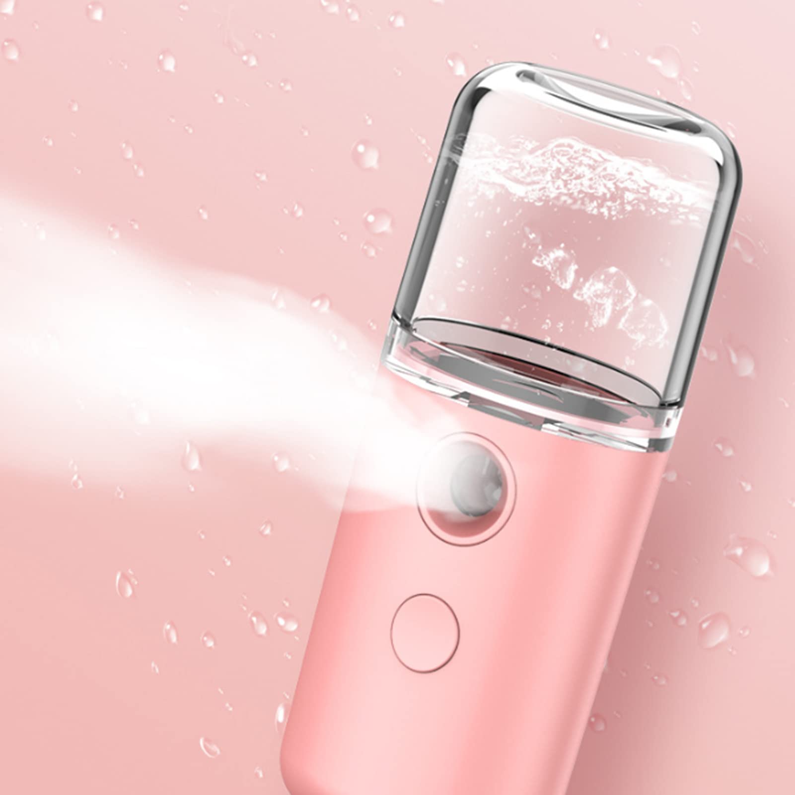 Elprico Nano Gesichtssprüher, Tragbarer Mini Gesichtsbefeuchter USB Wiederaufladbar für Trockene Haut