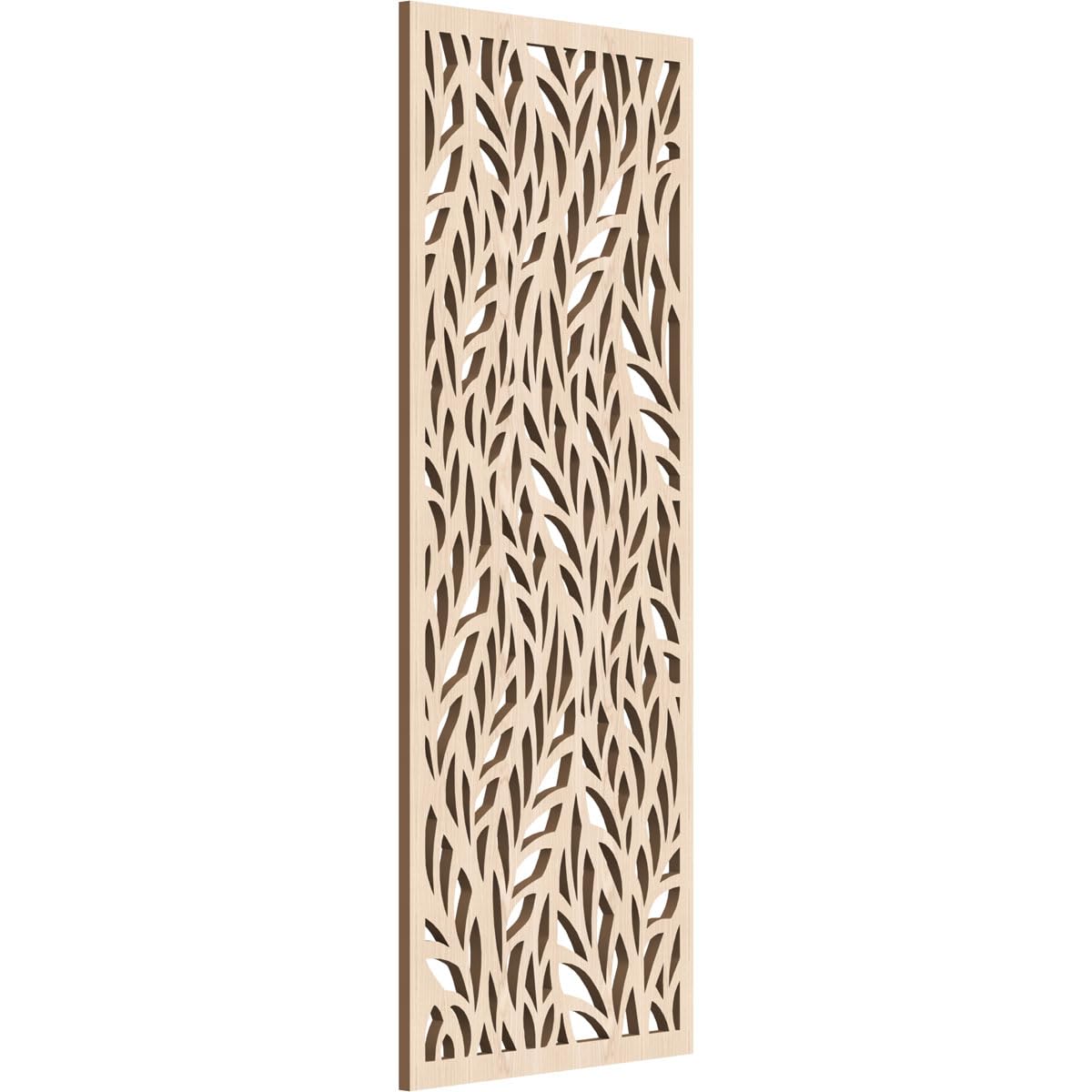 Ortonville Decorative Pierced Fretwork Wood Wall Panels, 13 3/8"W x 34 3/8"H x 3/8"T, Red Oak