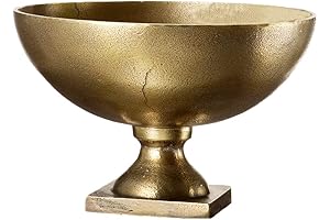 Vintage-Inspired Brass Pedestal Vase for Home Décor