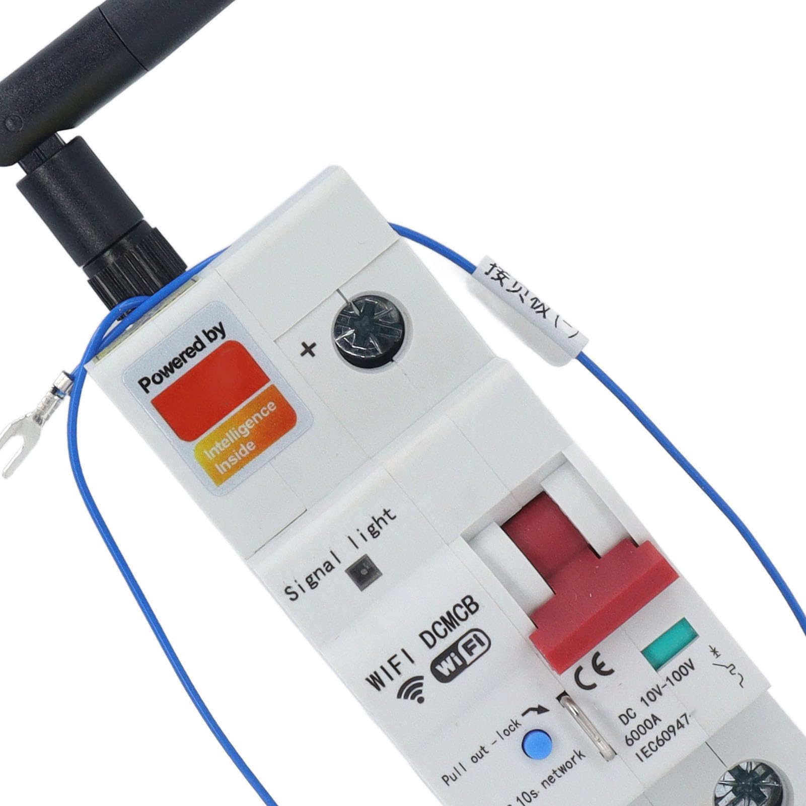 Disyuntor WiFi Inteligente Potente Control de Voz Remoto para Electrodomésticos y PC - Retardante de Llama DC 10-100V 100A Montaje en Riel DIN
