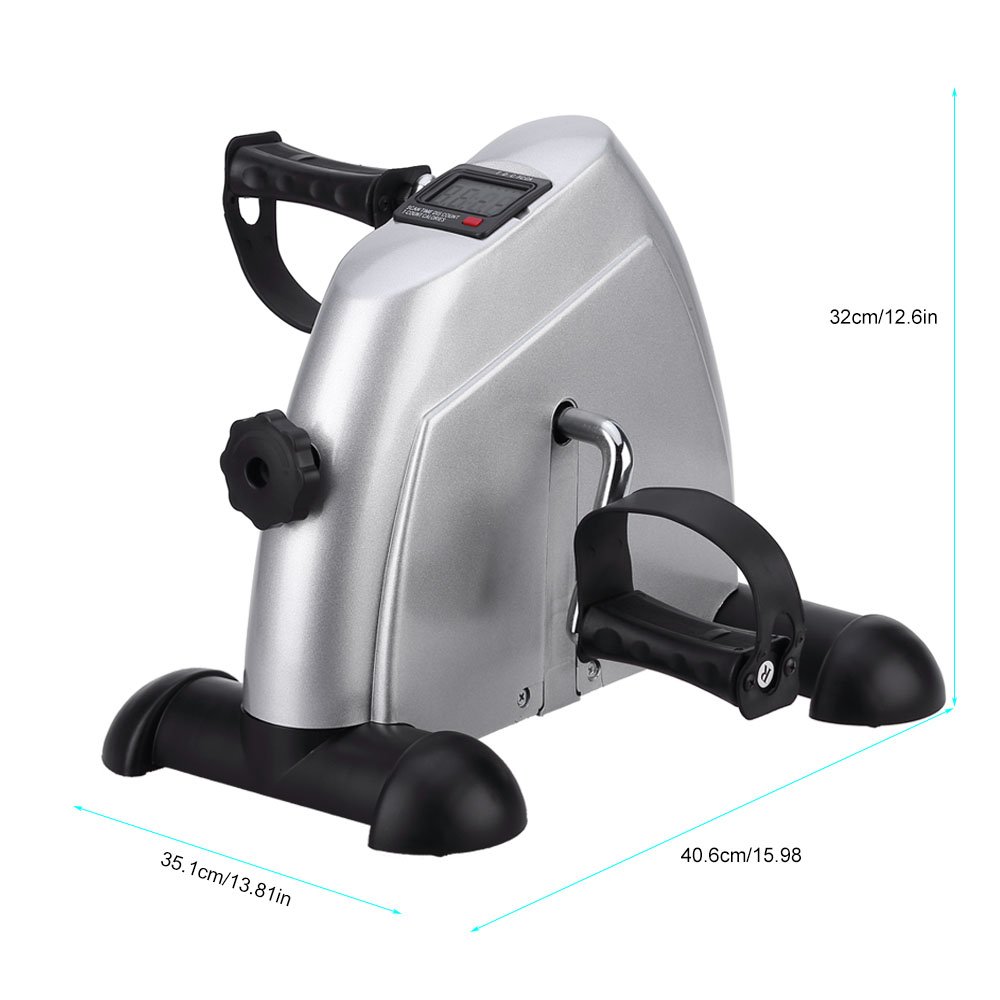 Mini Cyclette Pieghevole, Tappetino Antiscivolo, Uten Esercizi di Riabilitazione Per Gambe e Braccia, Visualizzazione Dei Dati di Esercizi Multipli