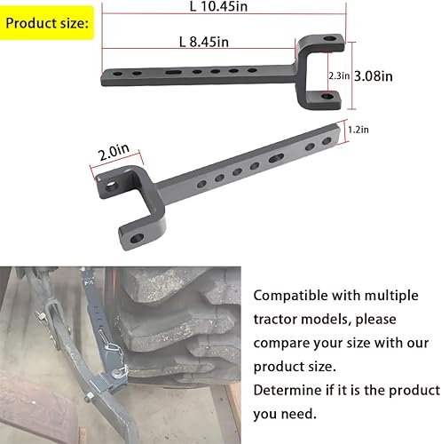 Miniatura 3 de 1 pieza de repuesto para estabilizador de 3 puntos de tractor compatible con tractor Mahindra (reemplazo # 19573022000, acabado de pintura) (1)