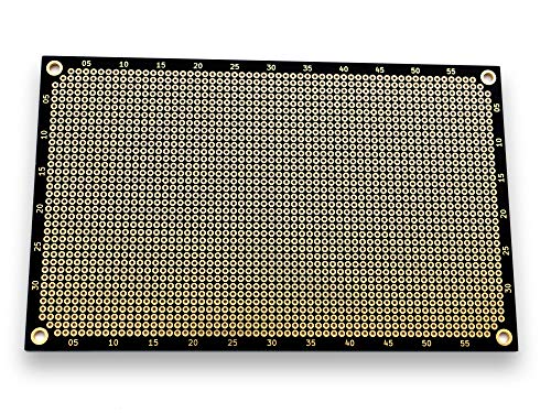 Premium Lochrasterplatine | Lochrasterplatte | Leiterplatte | Euro-Platine | PCB | Doppelseitig mit runden Pads | 160 x 100 mm | Matt-Schwarz | 2,54 mm Rastermaß Cover
