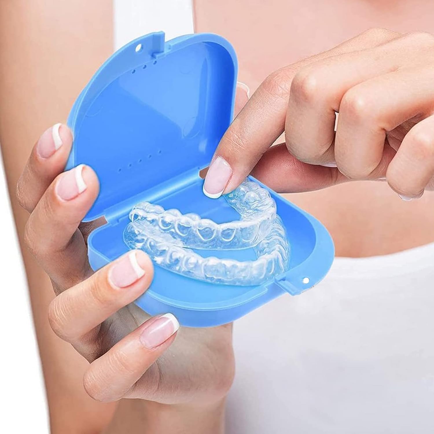 Mouth Guard Case Dental Tooth Tray Box Denture Storage Denture Placer Box Dental Orthodontics