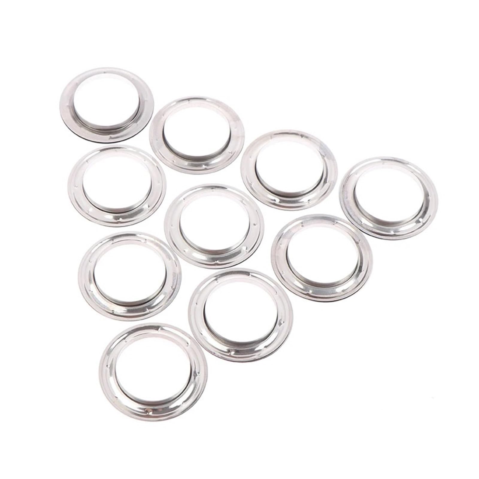 Curtain Grommets 20Pairs Eyelet Curtain Rings Grommet Top Silvery Metal Ring Header Accessories Be Assembled With A Press for Curtains Drape