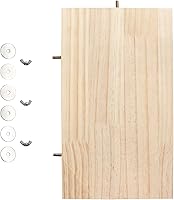 Vista 5 de Plataforma grande de soporte para pájaros de 13.6 x 7.9 pulgadas, accesorios de jaula de madera natural para animales pequeños, estante rectangular