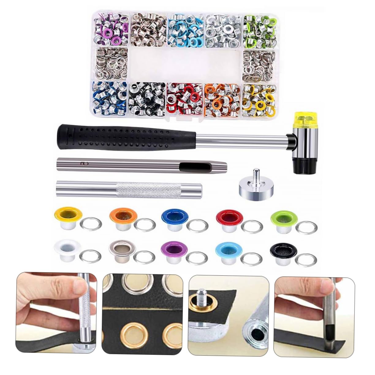 Kit Occhielli Installazione Per Grommet Per Scarpe Abbigliamento e Facile Usare e
