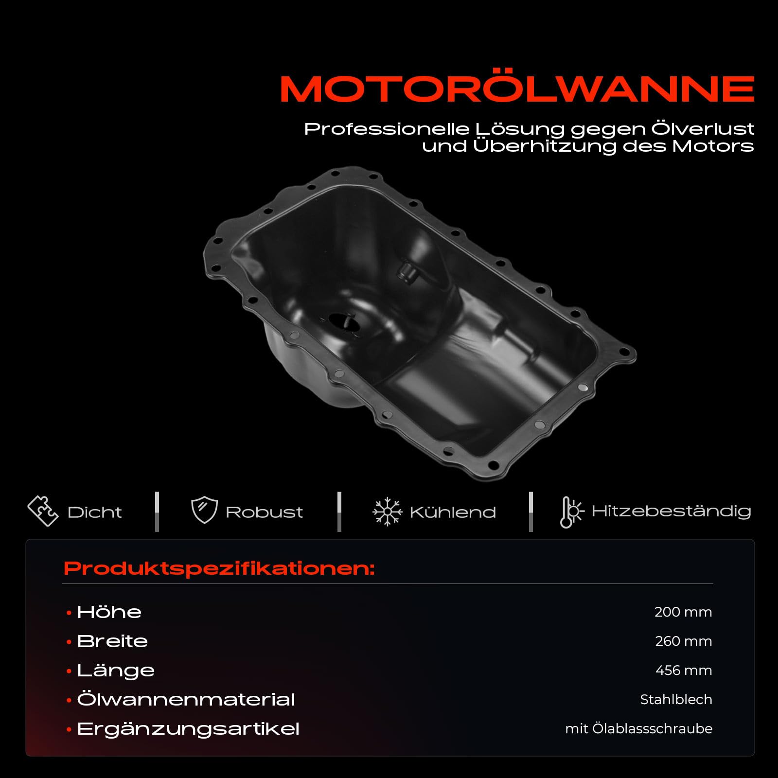 Frankberg Ölwanne 11137568565 | Kompatibel mit 3er E46, 3er Cabriolet E46, 1er E81, 3er Touring E91, 3er Compact E46, 3er Touring E46, 3er E90, 1er E87