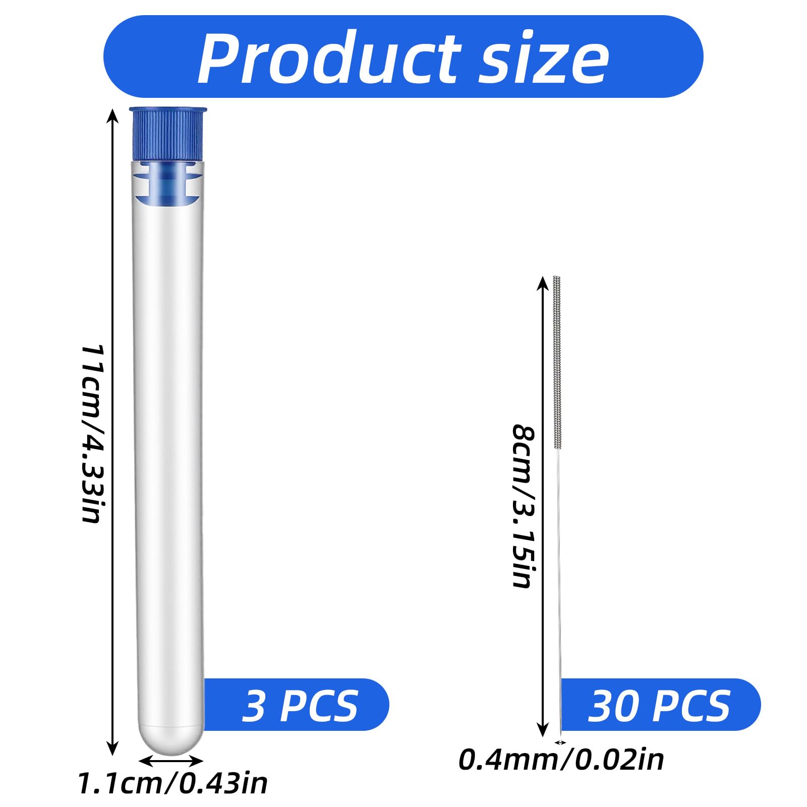 Sibba Zestaw do czyszczenia dysz do drukarki 3D – 30 sztuk igieł do czyszczenia dysz ze stali nierdzewnej 0,4 mm, uniwersalne narzędzie do czyszczenia dla lepszej wydajności druku, akcesoria do